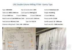 فرزCNC دروازه ای تایتان آلمان کلگی افقی و عمودی ISO50 مدل TITAN GMX8000