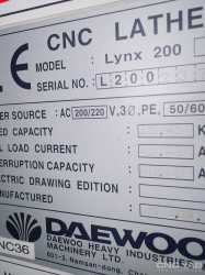 تراش CNC دوو کره جنوبی مدل DAEWOO LYNX 210